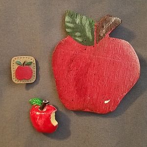 Vintage Apple Brooches